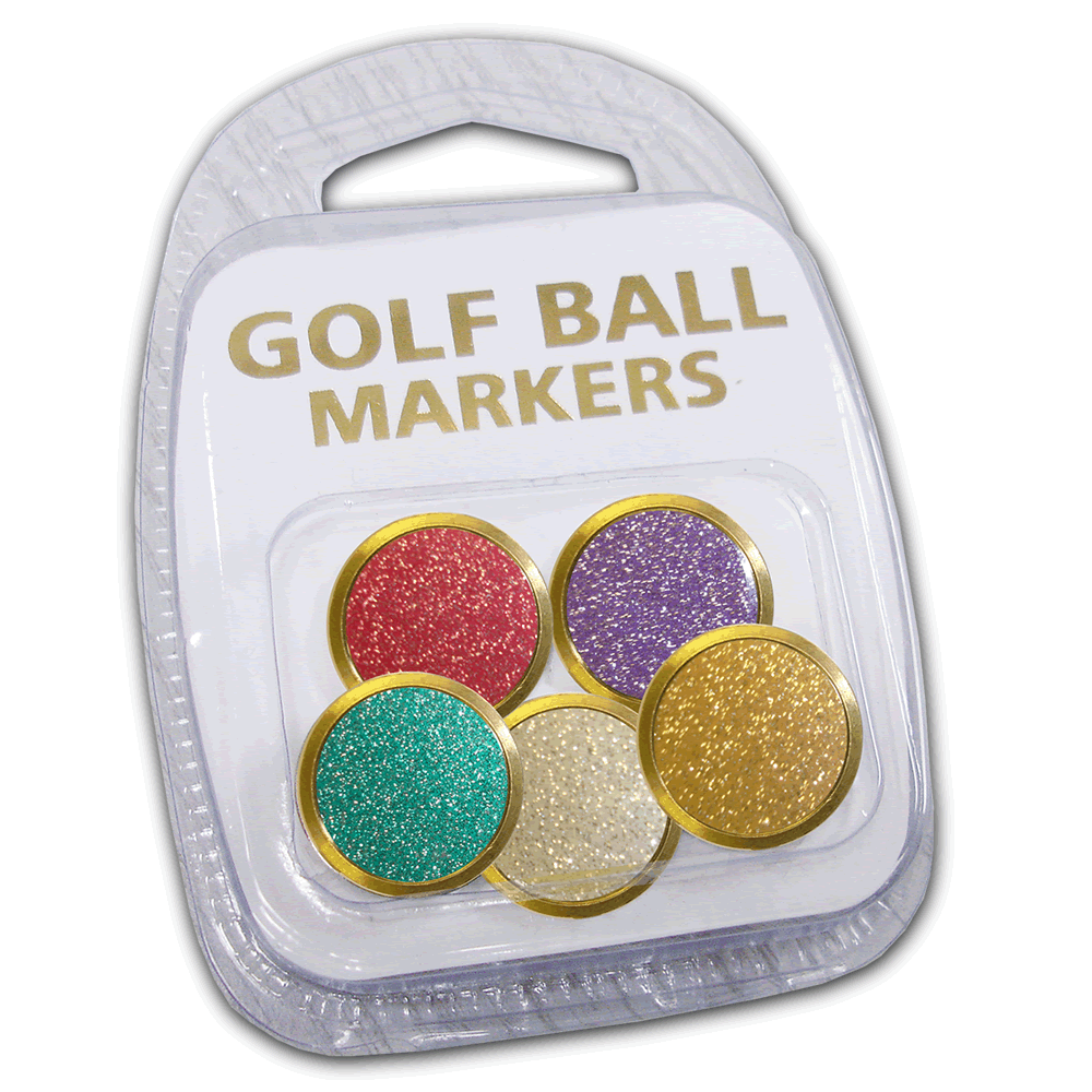 Best Impressions Glitter Effect Golf Ball Markers in a Pack of 5 eBay